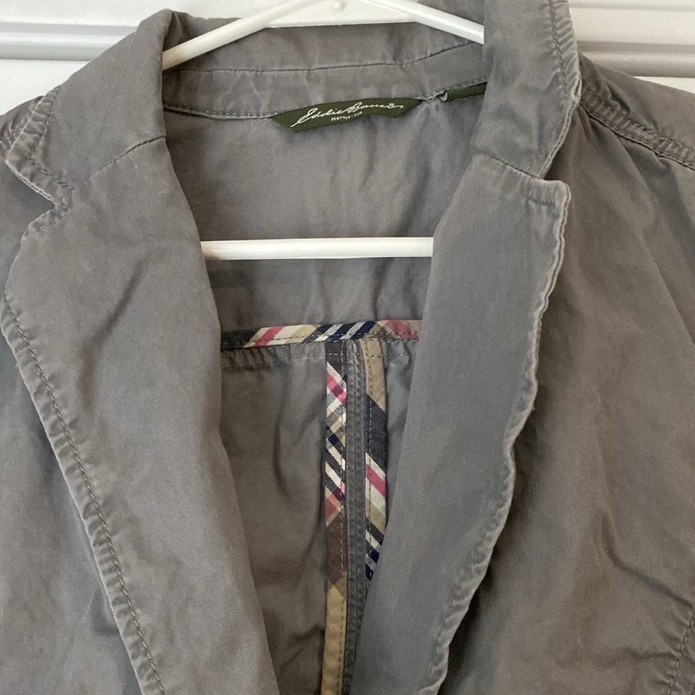 Eddie Bauer Gray Button Up Blazer Size Medium - image 3